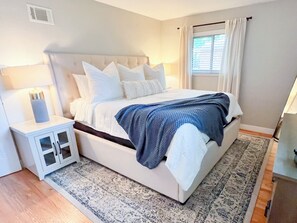 4 bedrooms, iron/ironing board, travel crib, WiFi