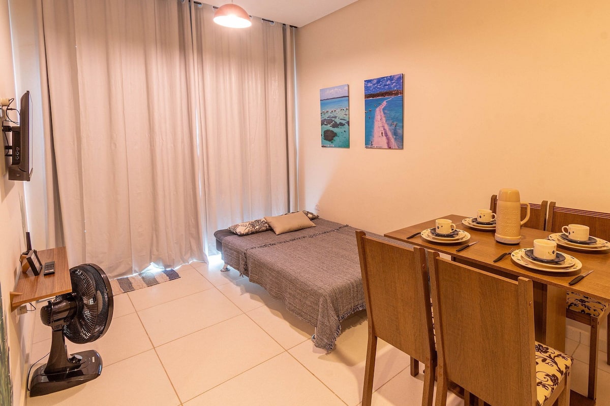 Apartamento | 1 quarto, espaço de trabalho para notebook