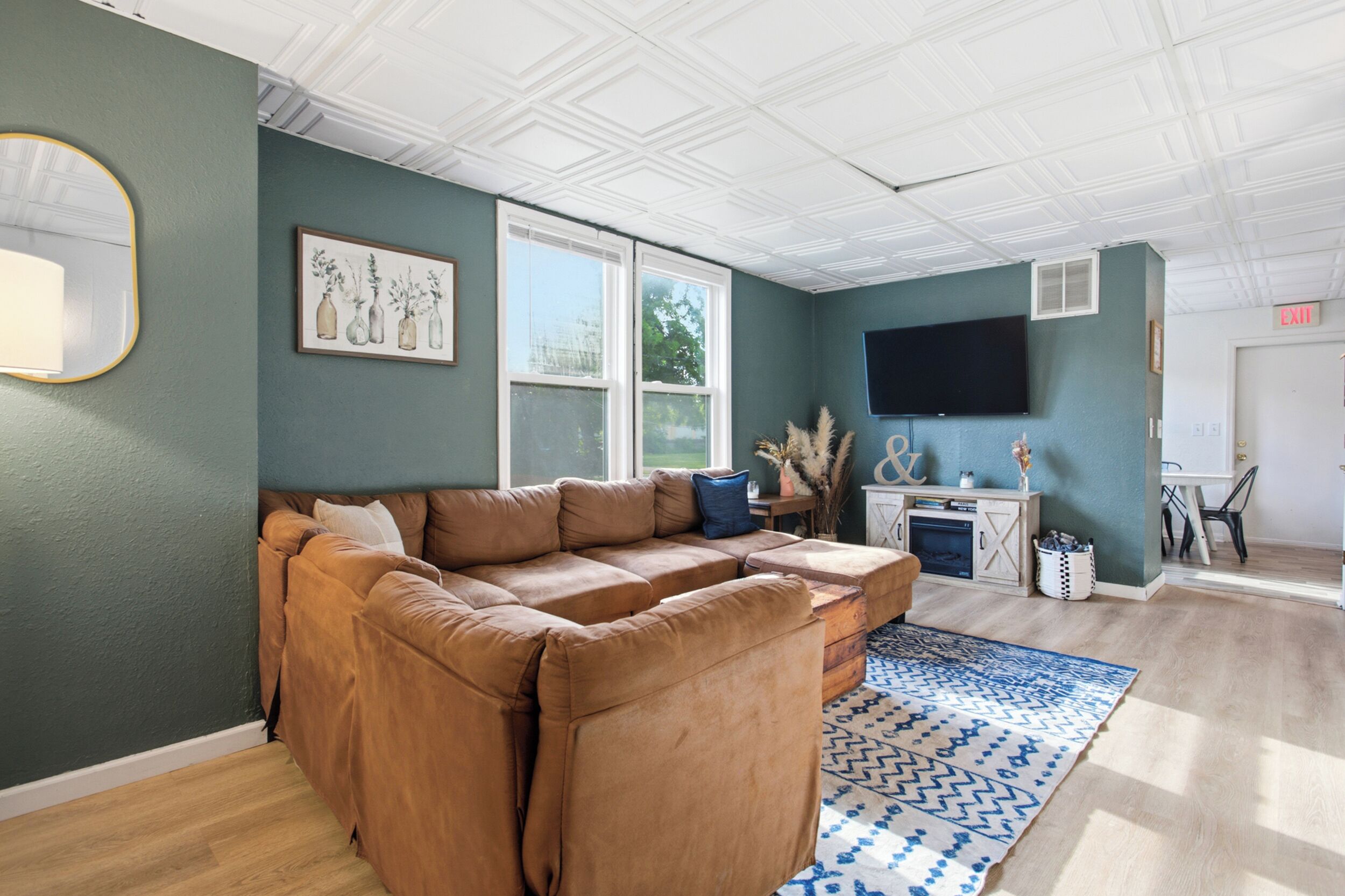 Smart TV, video games, foosball, books