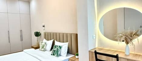 1 多间卧室、熨斗/熨衣板、WiFi、床单