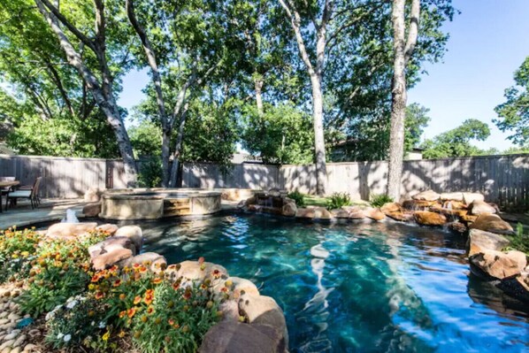 A heated pool
