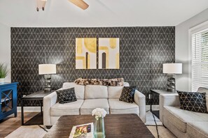 Smart TV, table football, books, printers