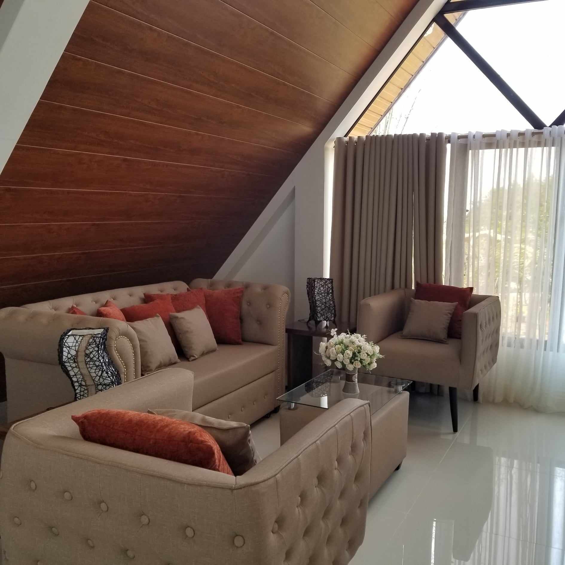Step Into An A-frame Home, Where White Tropical Design Meets Ultimate Comfort. - Bolinao