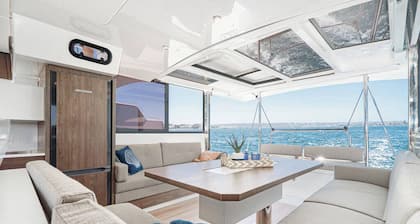 Luxury 4 stateroom catamaran perfectly located on the docks of Conch Inn Marina
