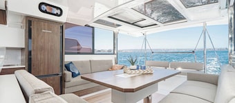 Luxury 4 stateroom catamaran perfectly located on the docks of Conch Inn Marina