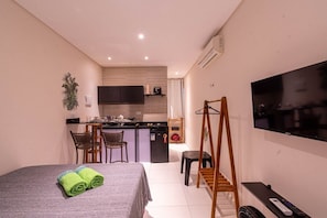 Down duvets, pillow-top beds, laptop workspace, iron/ironing board