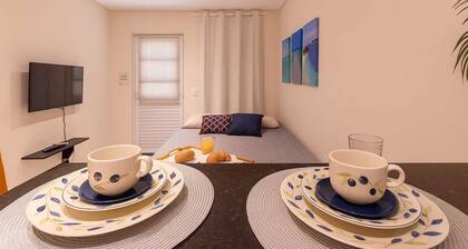 ESTUDIO MAR'BELLA 100M PRAIA, COM COZINHA E ESTACIONAMENTO