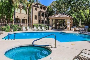 Outdoor pool, a heated pool