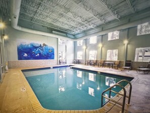 Indoor pool, a heated pool
