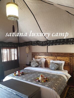 Deluxe Double Room, Lanai, Desert View - Savanna Dunes Luxury Camp (Merzouga)