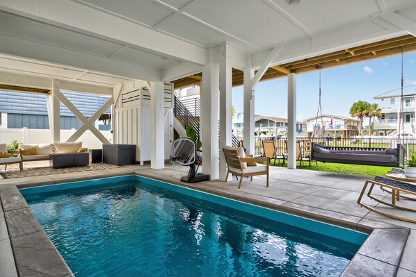 A heated pool