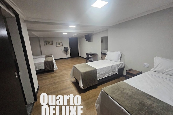 Deluxe Quadruple Room | Laptop workspace, free WiFi