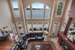 TV, fireplace - Downtown Lakefront Home on Lake Chetek w/hot tub & pontoon & jet ski rental (Chetek)