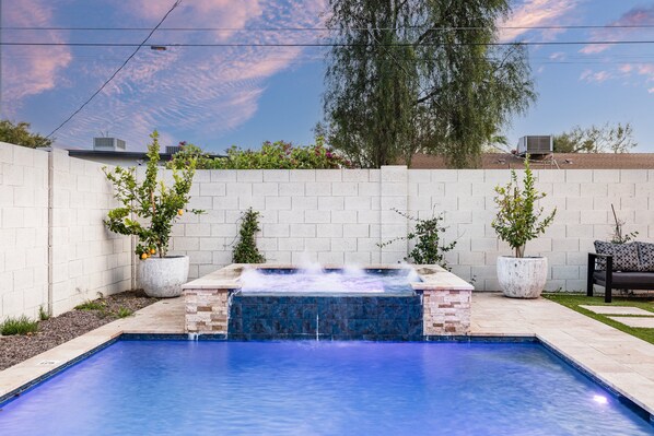 A heated pool