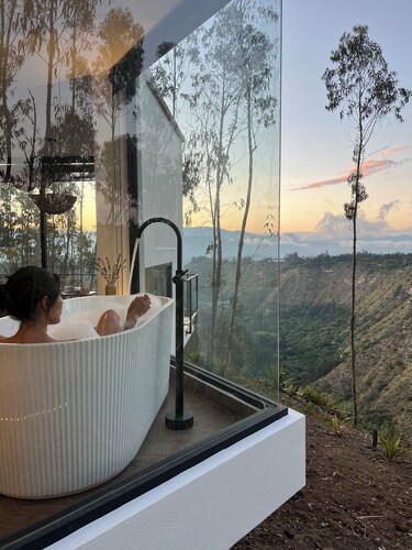 Beautiful tiny home with amazing view and hot tub