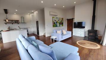 Fernseher, Kamin