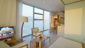 Business Studio Suite, Kitchen, Beach View | View from room - Sea and Sun Apartments (Da Nang)