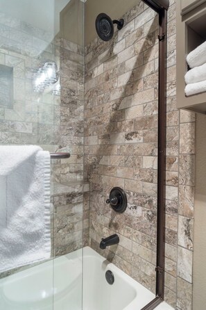 Hair dryer, towels
