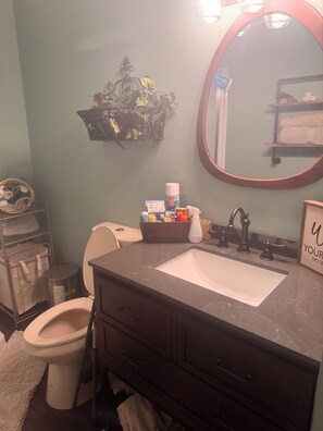 Shower, hair dryer, towels, soap - Cozy cabin on Lake Seminole, the bass capital
Of the world! (Bainbridge)