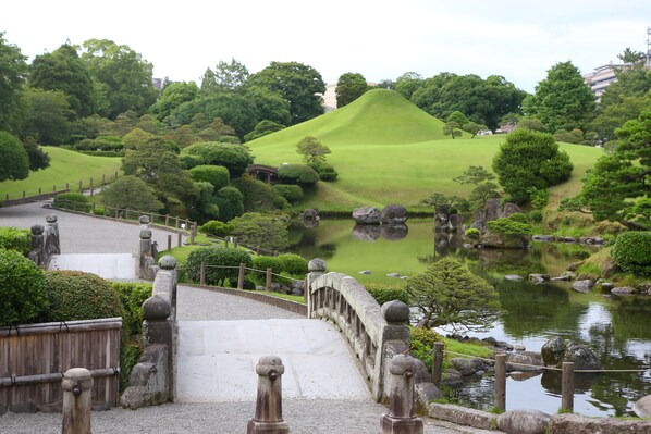 Vue sur la campagne depuis l’hébergement