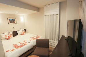 1 slaapkamer, een bureau, een strijkplank/strijkijzer, gratis wifi