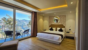 Deluxe Double Room, Balcony, Mountain View | Premium bedding, free WiFi, bed sheets - Hotel Nature's Lap- A Boutique Hotel (Mussoorie)