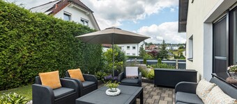Apartamento 'Sonnenblick Und Relax' con terraza privada, jardín compartido y Wi-Fi