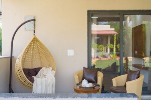 Deluxe Villa, 5 Bedrooms, Patio, Garden View | Terrace/patio - ELIVAAS 5 BHK With Pvt Pool - Zenora (Taoru)