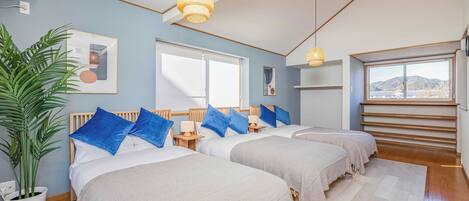 1 غرفة نوم وستائر تعتيم ومكواة/لوح كي وواي فاي مجانًا