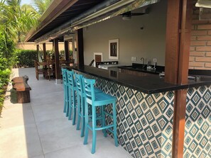 Terrace/patio - Comfort and good location in a gated community (Praia de Maresias São Sebastião)