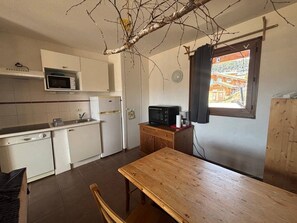 Fridge, microwave, oven, dishwasher - 3-room apartment in Les Angles with balcony and parking (Les Angles)