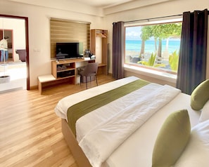 Deluxe-Doppel- oder -Zweibettzimmer, 1 Schlafzimmer, Meerblick