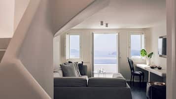 Maisonette with Hot Tub & Caldera Sunset View | Ausblick vom Zimmer