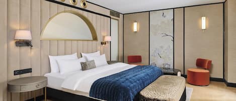 Hypo-allergenic bedding available, down comforters, minibar