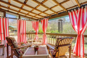 House (2 Bedrooms) | Interior - Large Deck: Luxe 6-acre Retreat in Dahlonega! (Dahlonega)