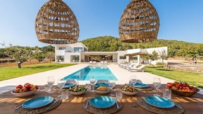 Piscine extérieure, piscine chauffée