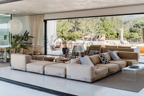 Smart TV, DVD player, books, stereo