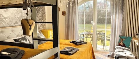 1 bedroom, in-room safe, iron/ironing board, travel crib