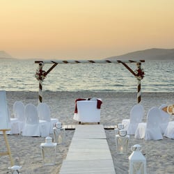 Outdoor wedding area