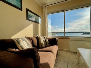 Living area - Le Panoramique-4p-Sea view-Quiberon center-Wifi (Quiberon)