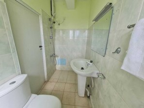 Basic-Doppel- oder -Zweibettzimmer, Hügelblick | Schreibtisch, laptopgeeigneter Arbeitsplatz, Bügeleisen/Bügelbrett