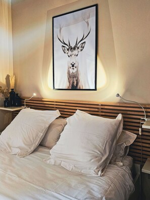 1 chambre, bureau, Wi-Fi, draps fournis