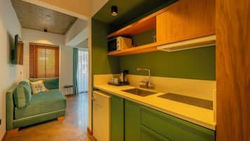 Standard Double Room, Balcony | Private kitchen | Mini-fridge, eco-friendly cleaning products