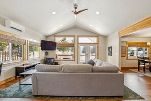 TV, fireplace, video games, table tennis