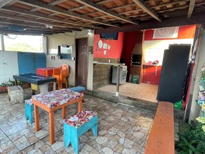 屋外ダイニングエリア