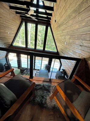 Interior - Peaceful moody Aframe ~10 min to hiking &Jim Thorpe. Hot tub, bbq & shuffleboard (ALBRIGHTSVLLE)