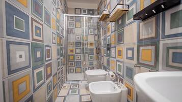 Comfort Room, City View, Annex Building (Via De Pretis 88) | Bathroom | Shower, hair dryer, towels, soap