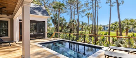 A heated pool