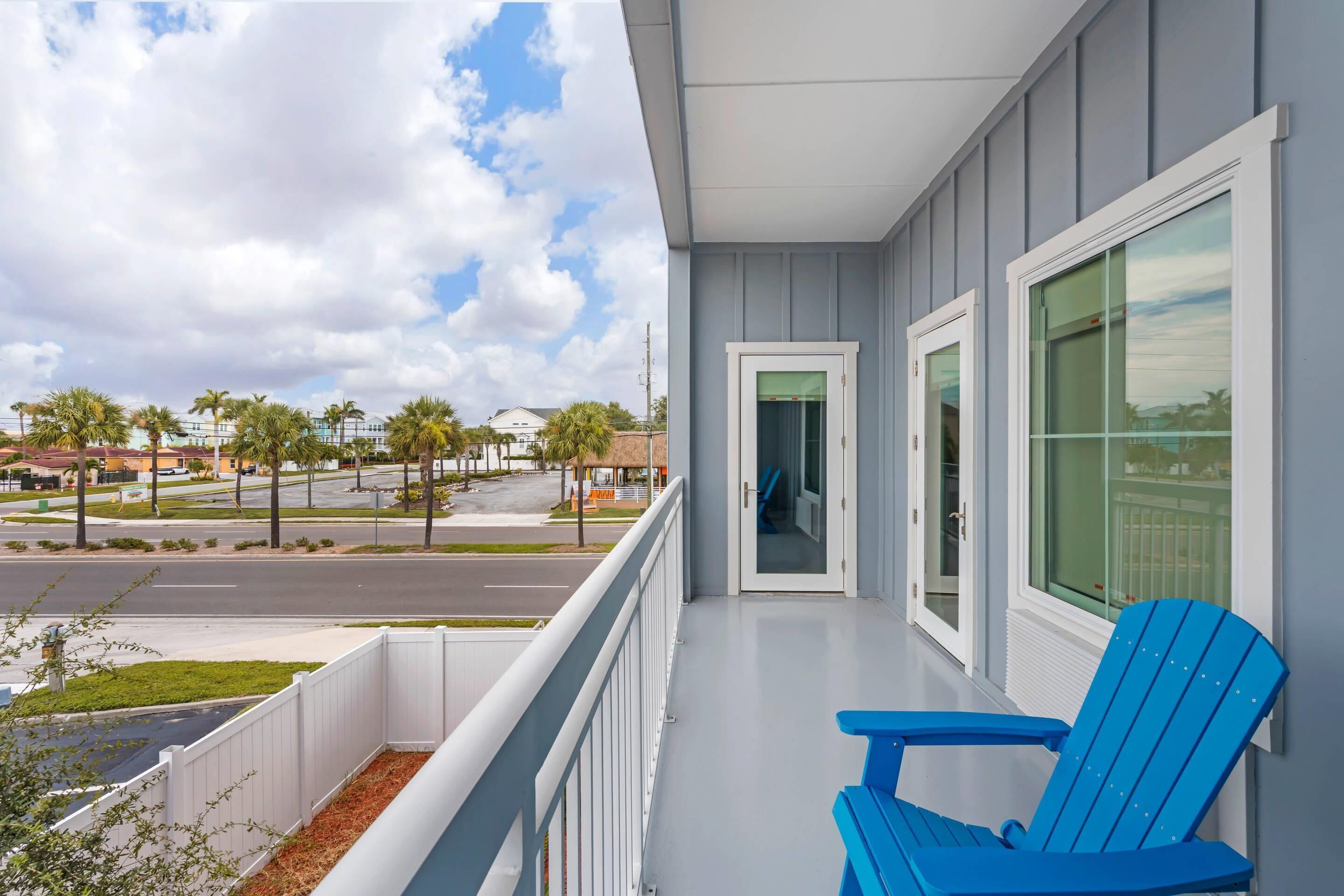 Premium bedding, desk, laptop workspace, blackout curtains