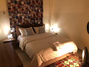 2 bedrooms, iron/ironing board, WiFi, bed sheets